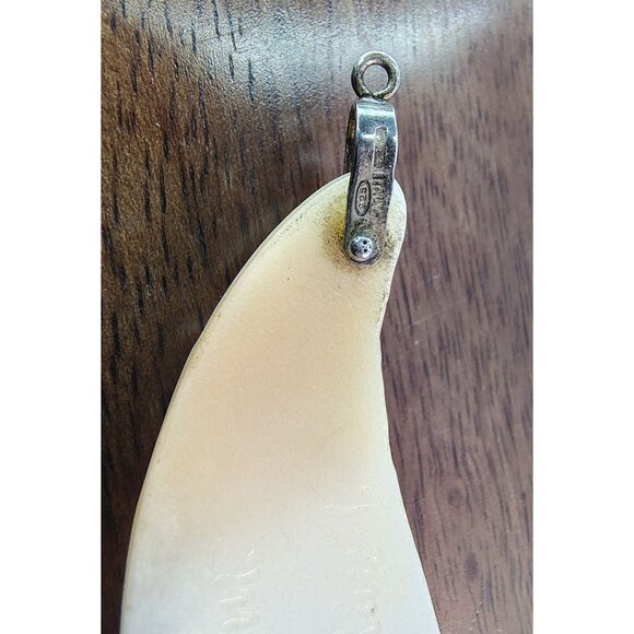 Vintage Amedeo of Italy Carved Cameo Earrings Italy Signed Sterling Silver READ - Picture 5 of 8